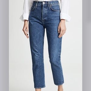 AGOLDE Riley High Rise Straight Crop Jeans